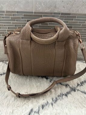 Alexander Wang Rocco Duffel Bag in Latte with Rose Gold Hardware